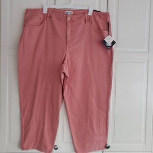 Womens 26W - Ava & Viv Coral High Rise Cropped Jeans Pants - NEW